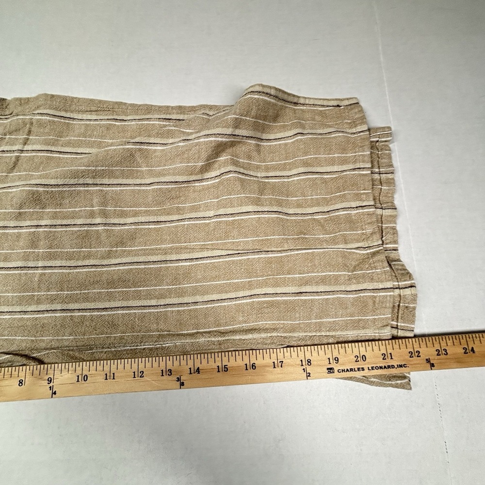 J. Jill Cropped Capri Linen Blend Pants Womens Petite M Pockets Elastic Slit Tan - Picture 6 of 11